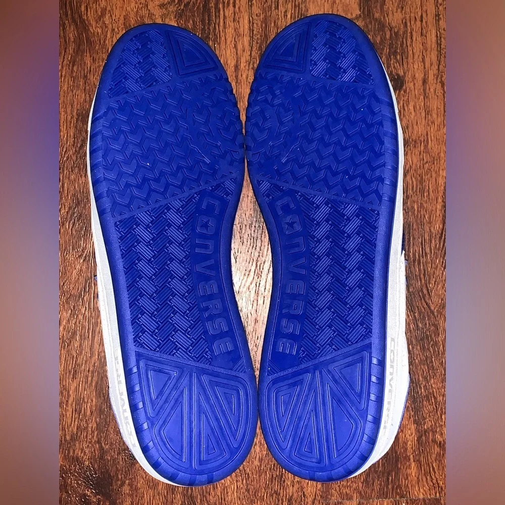 Converse White and Blue Low-Top Sneakers